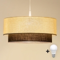 Brilagi - Lámpara colgante LED con cable estilo BOHO 1xE27/15W/230V Ø 40 cm crema/marrón