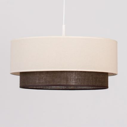 Brilagi - Lámpara colgante LED con cable estilo BOHO 1xE27/15W/230V Ø 40 cm crema/marrón
