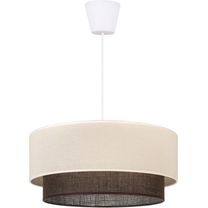 Brilagi - Lámpara colgante LED con cable estilo BOHO 1xE27/15W/230V Ø 40 cm crema/marrón