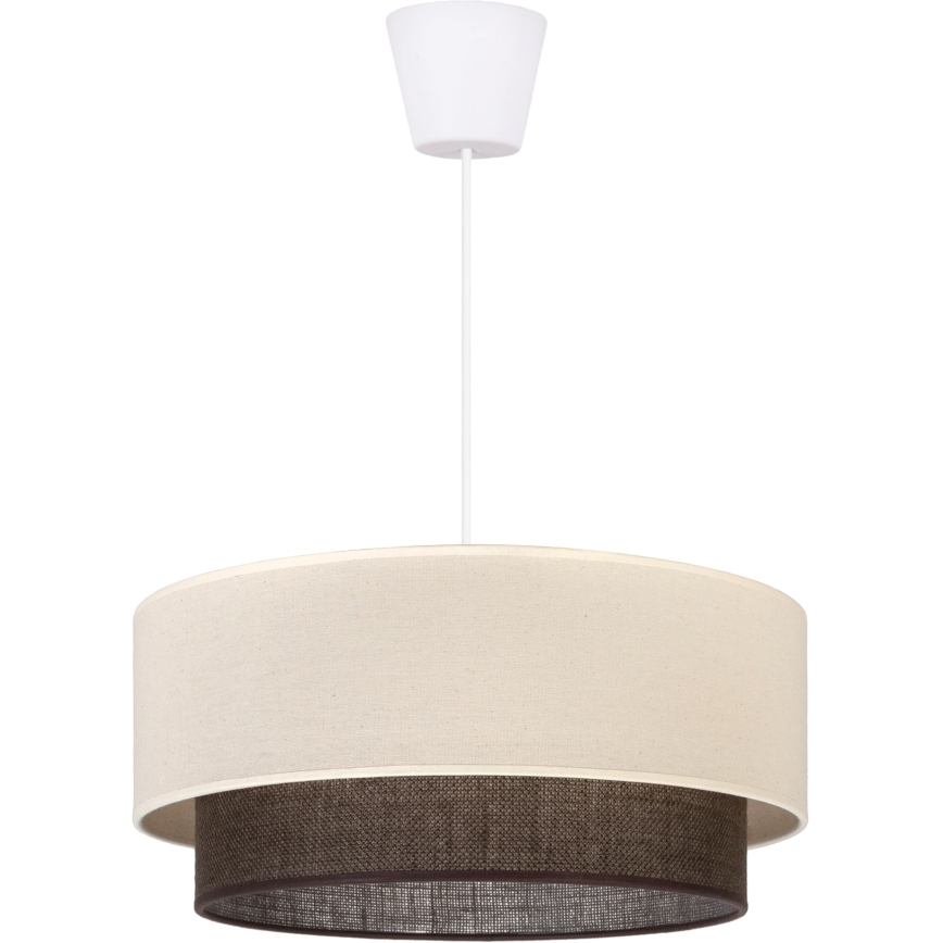 Brilagi - Lámpara colgante LED con cable estilo BOHO 1xE27/15W/230V Ø 40 cm crema/marrón