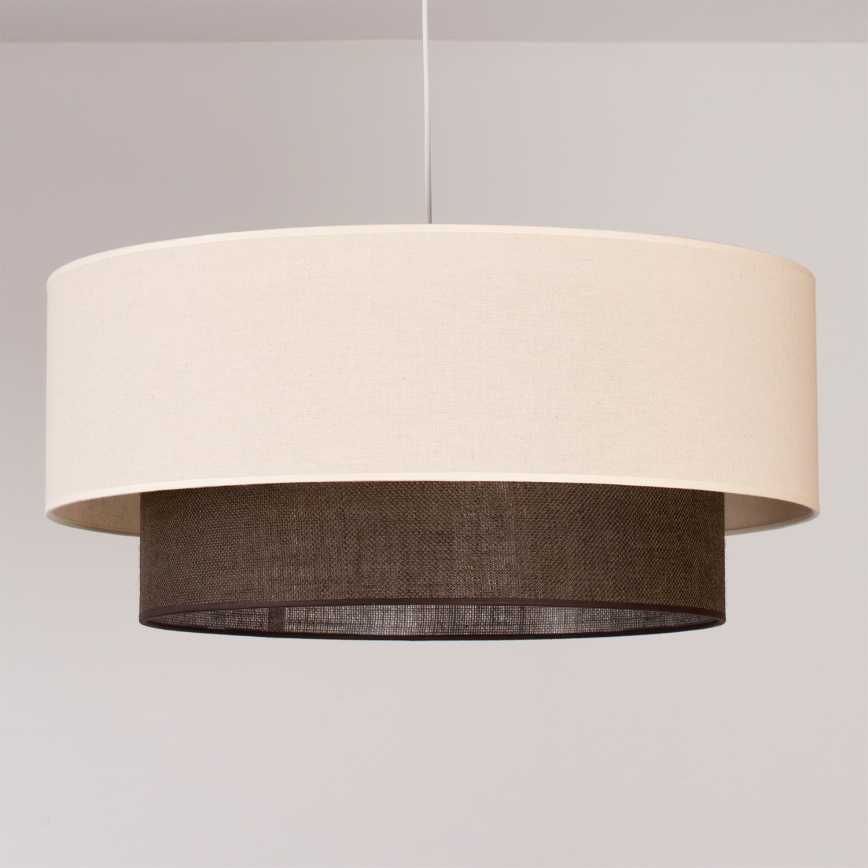 Brilagi - Lámpara colgante LED con cable estilo BOHO, 3x E27/15W/230V, Ø 60 cm, crema/marrón