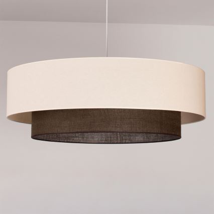 Brilagi - Lámpara colgante LED con cable estilo BOHO 3xE27/15W/230V Ø 80 cm crema/marrón