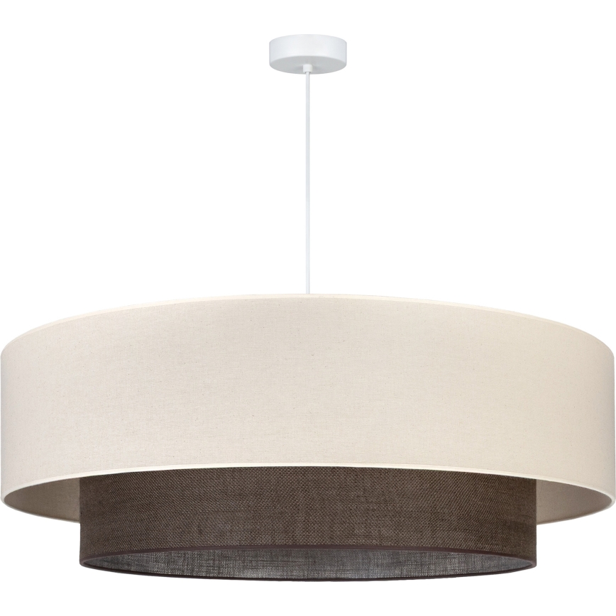Brilagi - Lámpara colgante LED con cable estilo BOHO 3xE27/15W/230V Ø 80 cm crema/marrón
