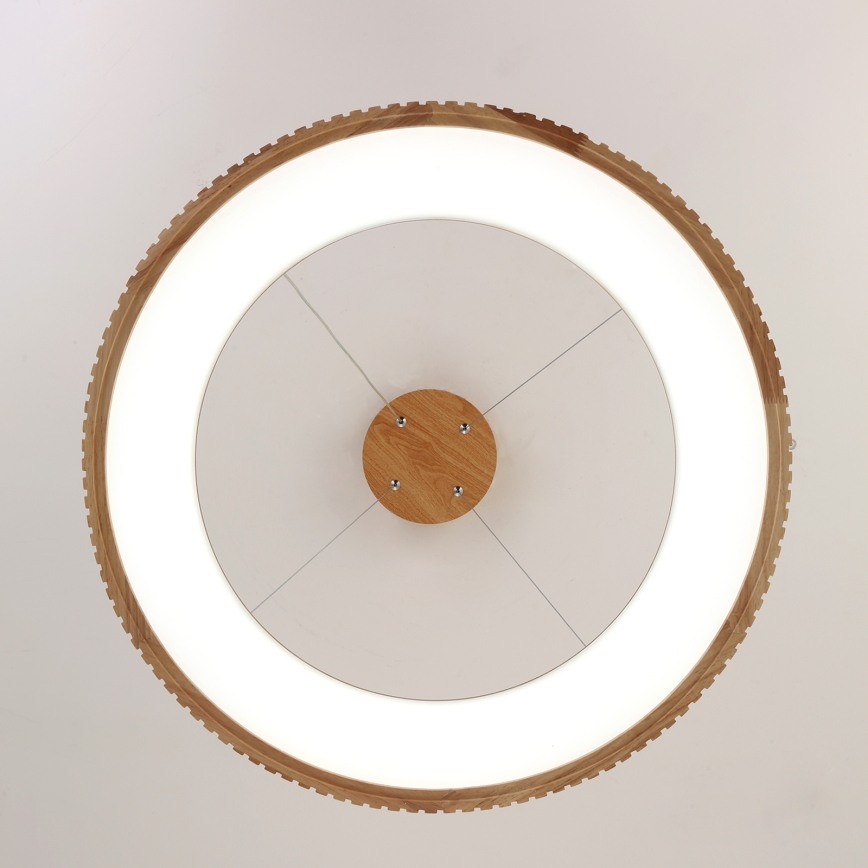 Brilagi - Lámpara colgante LED suspendida por cable FALCON WOOD MODERN LED/40W/230V 3000/4000/6000K, diámetro 60 cm, acabado en madera