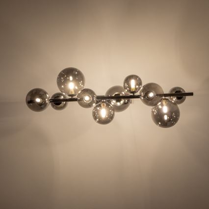 Brilagi - Lámpara colgante LED con cable MILLA 10xG9/3W/230V negro cromado/ahumado