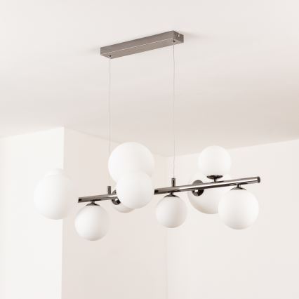 Brilagi - Lámpara colgante LED con cable MILLA 10xG9/3W/230V negro cromado/blanco