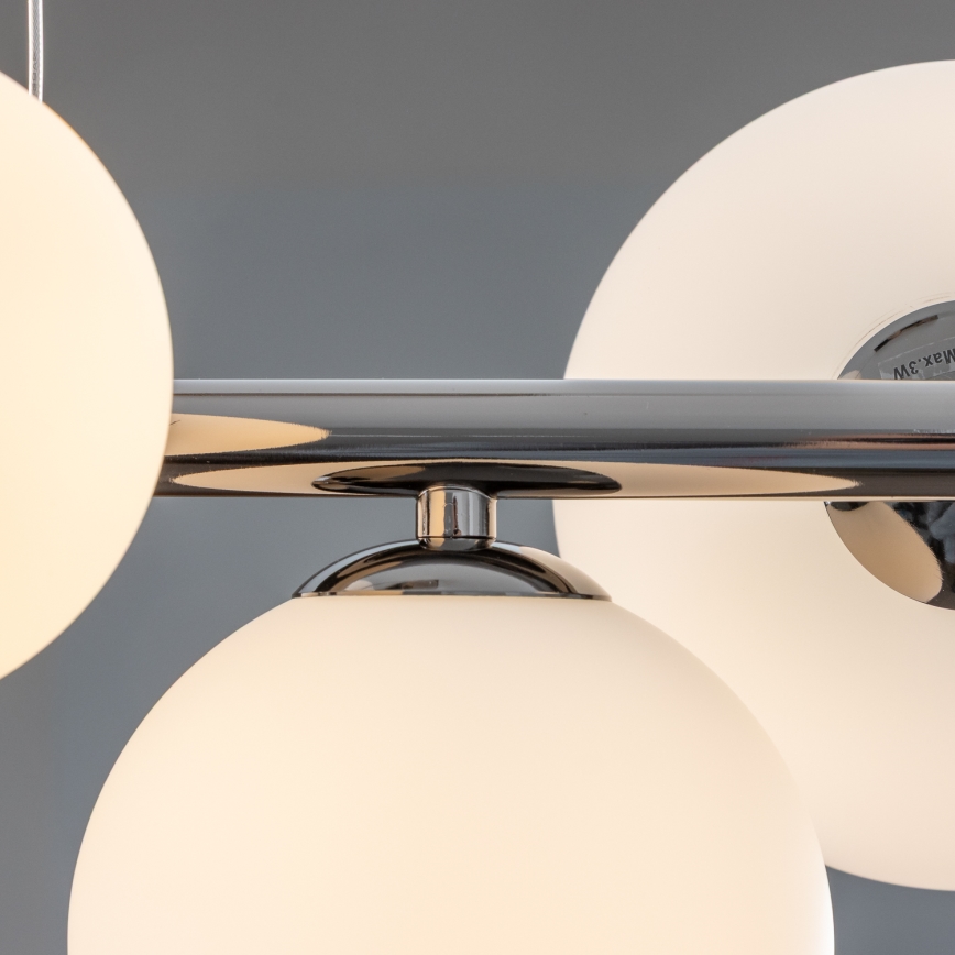 Brilagi - Lámpara colgante LED con cable MILLA 10xG9/3W/230V negro cromado/blanco