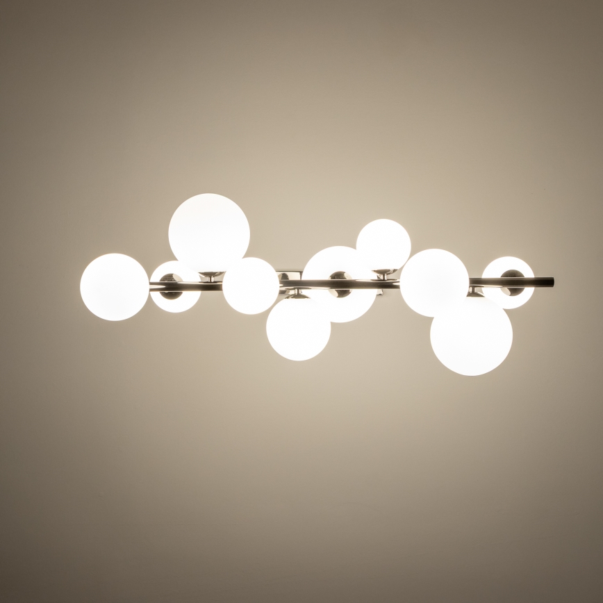 Brilagi - Lámpara colgante LED con cable MILLA 10xG9/3W/230V negro cromado/blanco