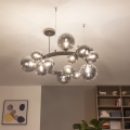 Brilagi - Lámpara colgante LED con cable MILLA 15xG9/3W/230V negro cromado/ahumado