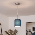 Brilagi - Lámpara colgante LED con cable NUBILA 1xE27/60W/230V, diámetro 14 cm, azul oscuro