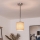 Brilagi - Lámpara colgante LED con cable NUBILA 1xE27/60W/230V Ø 14 cm negro/marrón claro