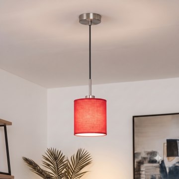 Brilagi - Lámpara colgante LED con cable NUBILA 1xE27/60W/230V Ø 14 cm negro/rojo