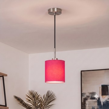Brilagi - Lámpara colgante LED con cable NUBILA 1xE27/60W/230V Ø 14 cm negro/rosa
