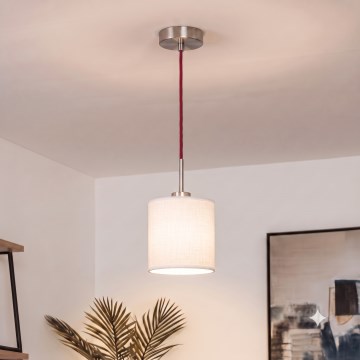 Brilagi - Lámpara colgante LED con cable NUBILA 1xE27/60W/230V Ø 14 cm roja/blanca