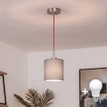 Brilagi - Lámpara colgante LED con cable NUBILA 1xE27/60W/230V, Ø 14 cm, rojo/gris claro