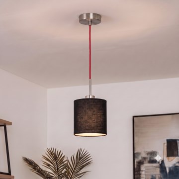 Brilagi - Lámpara colgante LED con cable NUBILA 1xE27/60W/230V Ø 14 cm rojo/negro