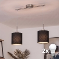 Brilagi - Lámpara colgante LED con cable NUBILA 2xE27/60W/230V negra
