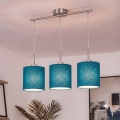 Brilagi - Lámpara colgante LED con cable NUBILA 3xE27/60W/230V azul oscuro