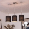 Brilagi - Lámpara colgante LED con cable NUBILA 3xE27/60W/230V negra