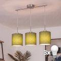 Brilagi - Lámpara colgante LED con cable NUBILA 3xE27/60W/230V verde