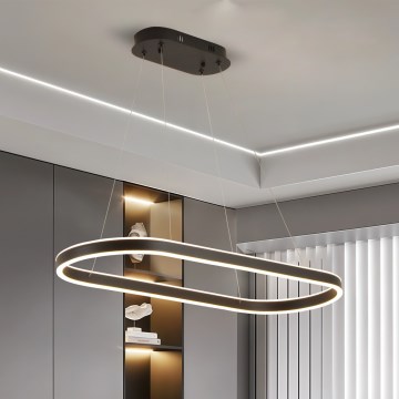 Brilagi - Lámpara colgante LED con cable PONDIE LED/43W/230V 80x30 cm negra