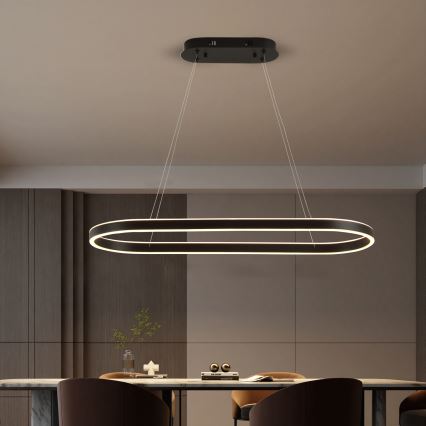 Brilagi - Lámpara colgante LED con cable PONDIE LED/43W/230V 80x30 cm negra