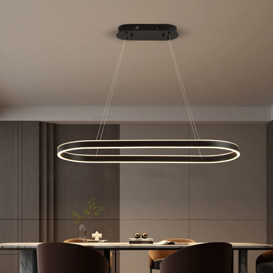Brilagi - Lámpara colgante LED con cable PONDIE LED/43W/230V 80x30 cm negra