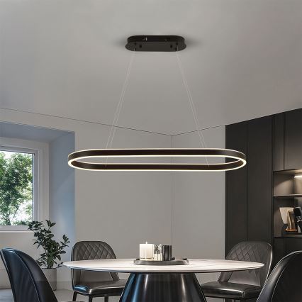 Brilagi - Lámpara colgante LED con cable PONDIE LED/43W/230V 80x30 cm negra