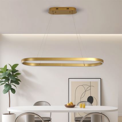 Brilagi - Lámpara colgante LED con cable PONDIE LED/44W/230V 80x30 cm dorada