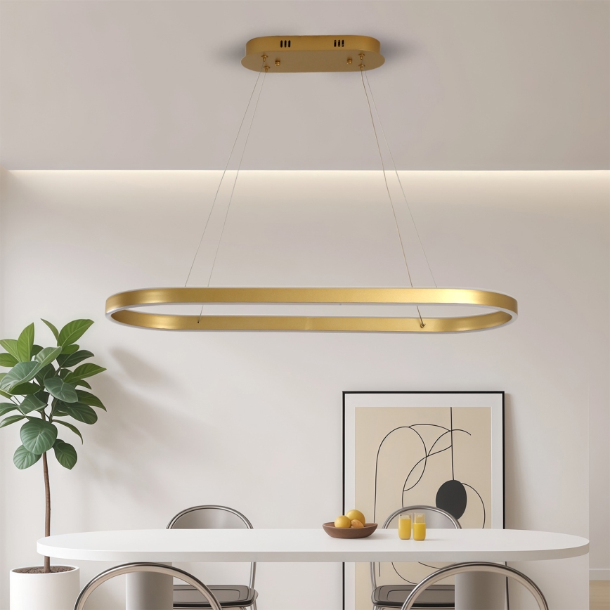 Brilagi - Lámpara colgante LED con cable PONDIE LED/44W/230V 80x30 cm dorada