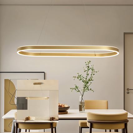 Brilagi - Lámpara colgante LED con cable PONDIE LED/44W/230V 80x30 cm dorada