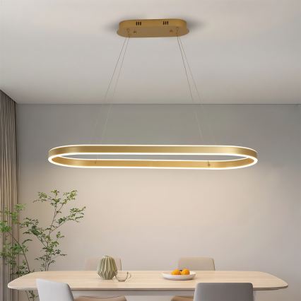 Brilagi - Lámpara colgante LED con cable PONDIE LED/44W/230V 80x30 cm dorada