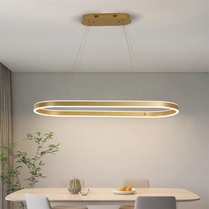 Brilagi - Lámpara colgante LED con cable PONDIE LED/44W/230V 80x30 cm dorada