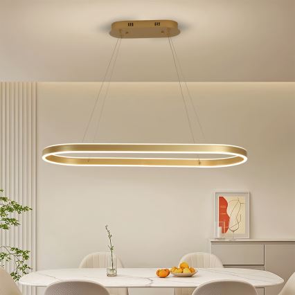 Brilagi - Lámpara colgante LED con cable PONDIE LED/44W/230V 80x30 cm dorada
