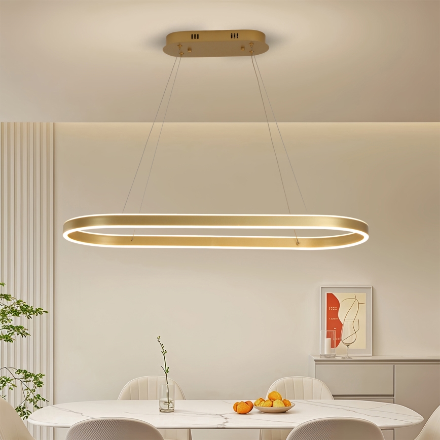 Brilagi - Lámpara colgante LED con cable PONDIE LED/44W/230V 80x30 cm dorada