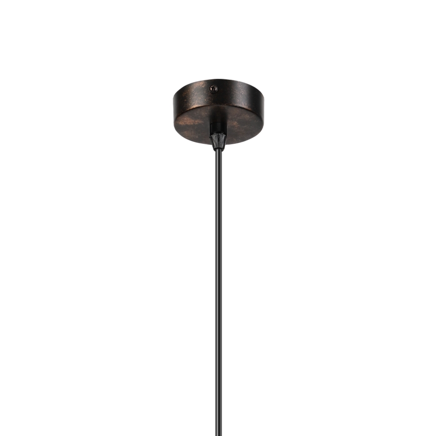 Brilagi - Lámpara colgante LED con cable RIDDY 1xE27/60W/230V cobre/pátina