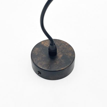 Brilagi - Lámpara colgante LED con cable RIDDY 1xE27/60W/230V cobre/pátina