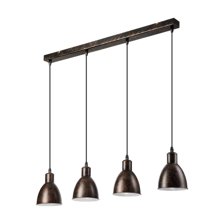 BRILAGI - Lámpara colgante LED con cable RIDDY 4xE27/60W/230V cobre/pátina