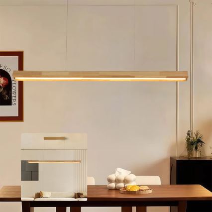 Brilagi - Lámpara colgante LED con cable UMEA WOOD LED/30W/230V 120 cm madera
