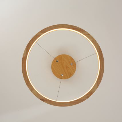 Brilagi - Lámpara colgante LED con cable UMEA WOOD LED/30W/230V, diámetro 40 cm, madera