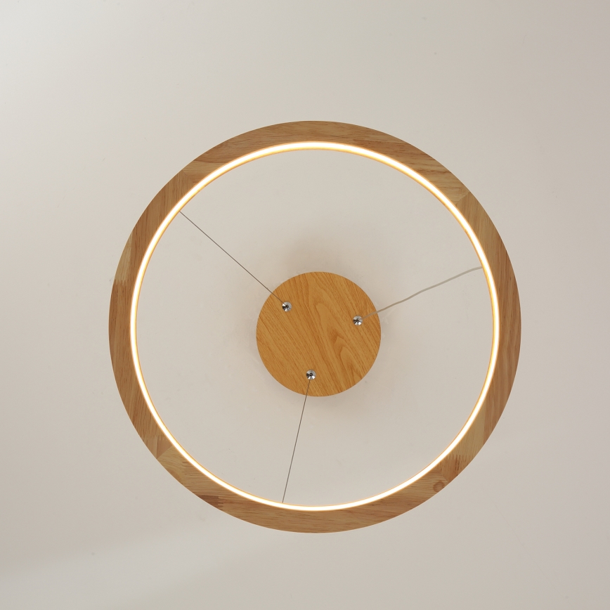Brilagi - Lámpara colgante LED con cable UMEA WOOD LED/30W/230V, diámetro 40 cm, madera