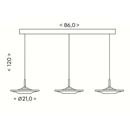 Brilagi - Lámpara colgante LED con cable VERANO 3xLED/15W/230V