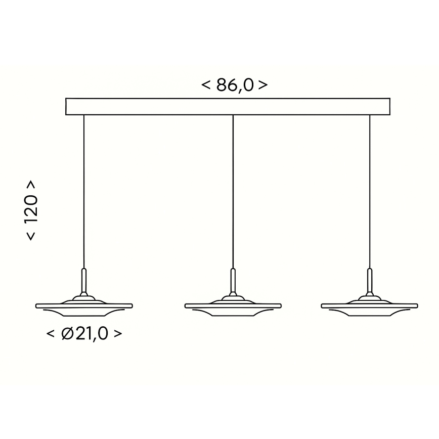 Brilagi - Lámpara colgante LED con cable VERANO 3xLED/15W/230V