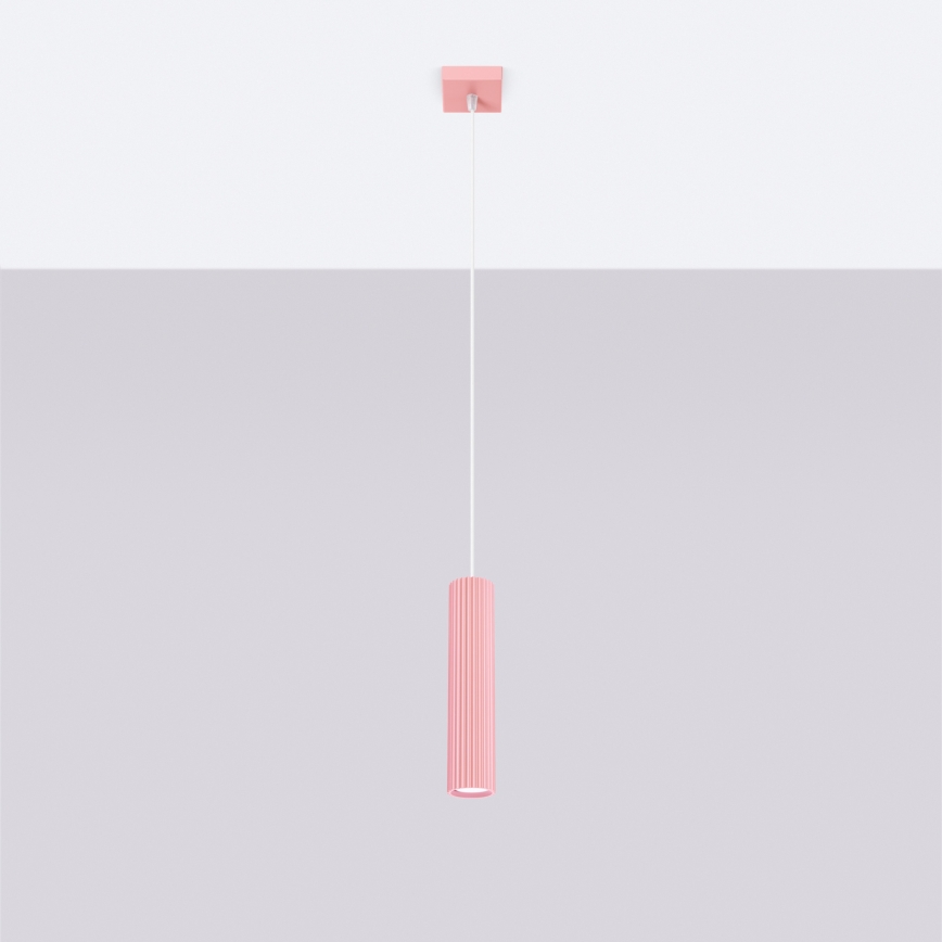 Brilagi - Lámpara colgante LED CRESTO con cable 1xGU10/10W/230V, rosa