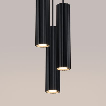 Brilagi - Lámpara colgante LED CRESTO con cable 3xGU10/10W/230V negra