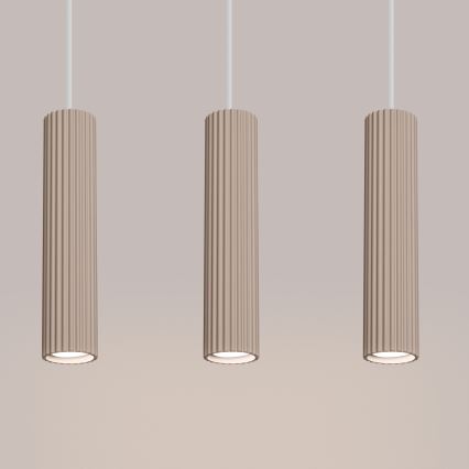 Brilagi - Lámpara colgante LED CRESTO con cable 3xGU10/10W/230V taupe