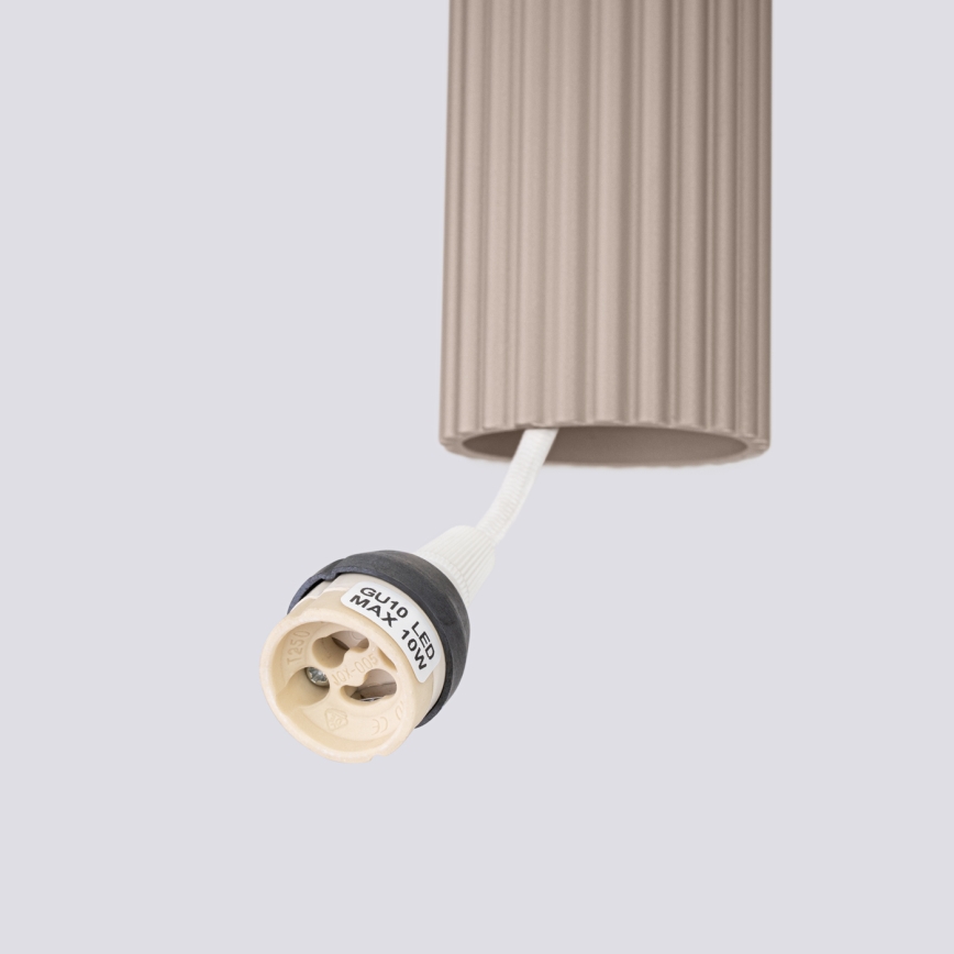 Brilagi - Lámpara colgante LED CRESTO con cable 3xGU10/10W/230V taupe
