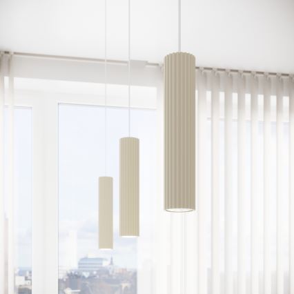 Brilagi - Lámpara colgante LED CRESTO en cable 1xGU10/10W/230V color crema
