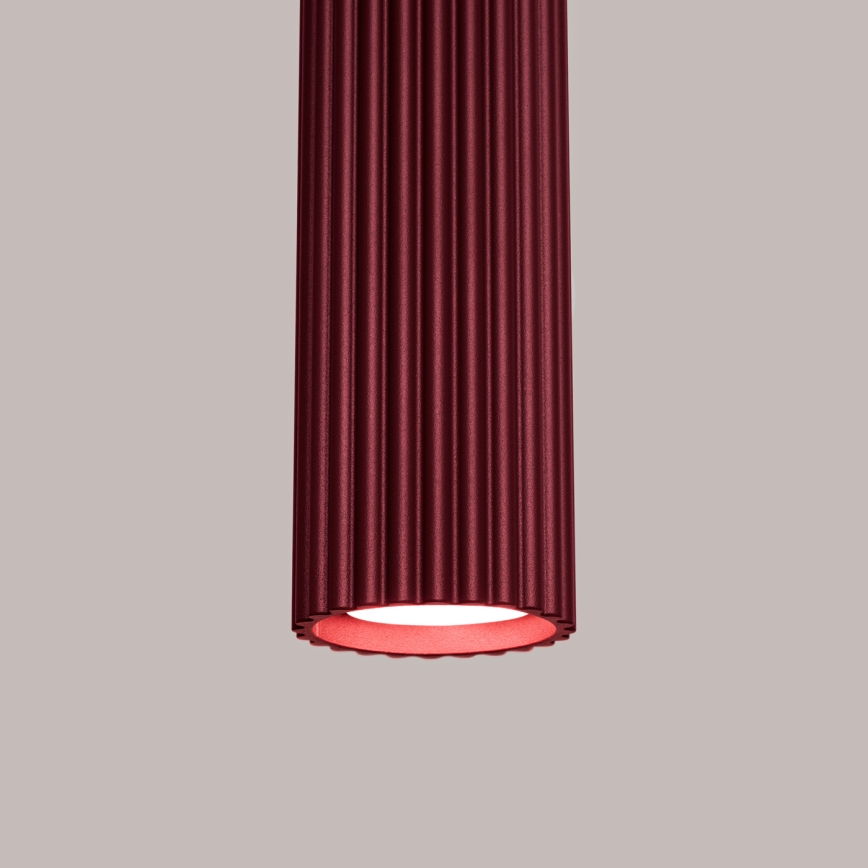 Brilagi - Lámpara colgante LED CRESTO sobre cable 1xGU10/10W/230V burdeos
