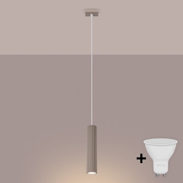 Brilagi - Lámpara colgante LED en cable CRESTO 1xGU10/10W/230V taupe